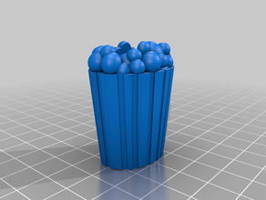popcorn bucket neckerchief slide woggle scout 3d print model - Mito3D