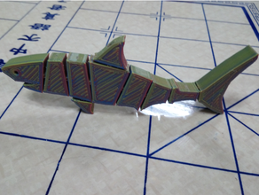 flexi shark hidden links 3d print model - Mito3D