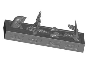 carbonite encased xenomorph w optional control panels 2 stands aliens starwars star wars 3d print model - Mito3D
