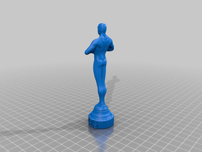 my customized oscar-statue text engraved 3d print model - Mito3D