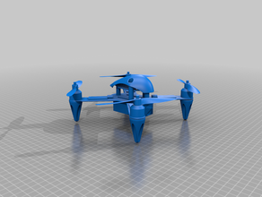 'grumeleuse abeille' drone projet cadre l'hélice 3d print model - Mito3D
