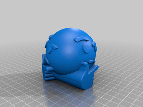 pensando emoji giratório 3d print model - Mito3D