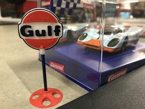 gulf oil sign track scenery slotcar 3d print model - Mito3D