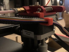 cavo di sostegno in alluminio mk8 estrusore kit ender clip titolare la gestione dei cavi 3d print model - Mito3D