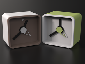 wip simple reloj de mesa lindo mini mínimo minimalista impresión tablero la insaturados pared 3d print model - Mito3D