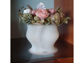 lume 52 recipiente decoração a o vaso de flor da casa espiral vasos torcida do vasi 3d print model - Mito3D