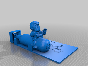 soporte de exhibición triunfo su misión pantalla little boy modelo pie trump 3d print model - Mito3D