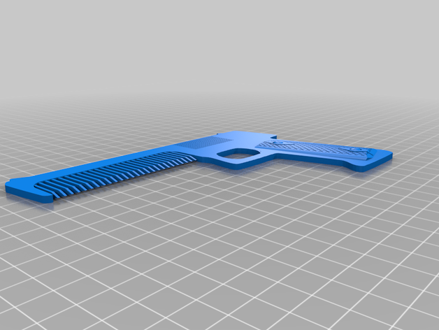 gun comb - peigne pistolet 3D print model - Mito3D