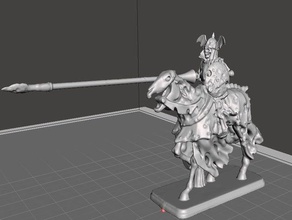 skeleton horsemen black knight 28mm fantasy heroquest undead wargaming warhammer 3d print model - Mito3D