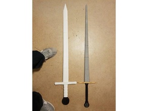 templar sword longsword 3d print model - Mito3D