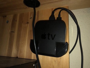 apple tv holder halter wall 4 halterung mount 3d print model - Mito3D