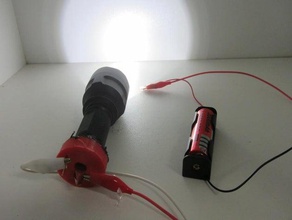 external dc power adapter 4 c8 & other 18650 taschenlampe torch 3d print model - Mito3D