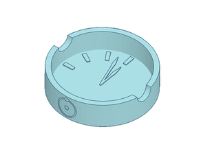 doomsday clock ashtray dr manhattan watchmen 3d print model - Mito3D
