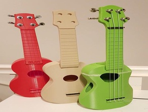 soprano ukulele instrumento musical de cuerda tevo pequeño monstruo el ukelele 3d print model - Mito3D