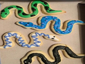 snake cookie cutter 3d print model - Mito3D