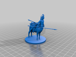 horned taurics spears dungeons dragons 3d print model - Mito3D