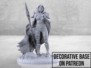 female fighter - tabletop miniature dnd dungeons dragons fantasy game gaming human mini rpg soldier woman 3d print model - Mito3D