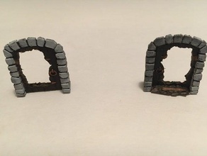 smashed dungeon door - scatter terrain dnd dungeons dragons miniature 28mm pathfinder rpg prop tabletop gaming 3d print model - Mito3D