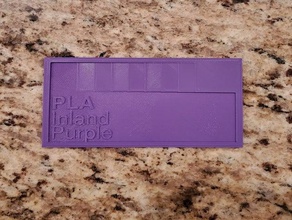 inland-pla-filament-swatch purple kundengebundene 3d print model - Mito3D