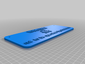 warning sign customized 3d print model - Mito3D