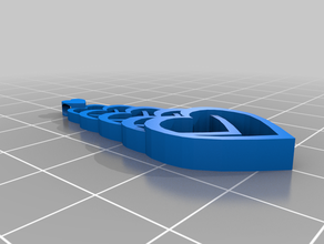 cœur de chute d'eau le charme pendentif 3d print model - Mito3D