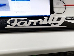 la familia de letras en decoración deko 3d print model - Mito3D