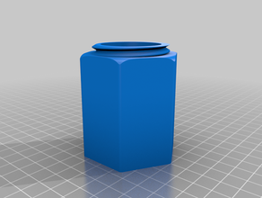 hexabox box container hexagon tin 3d print model - Mito3D