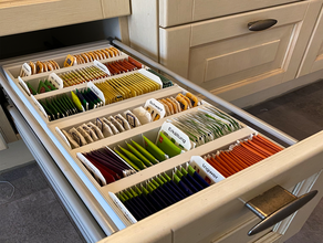 stackable tea organizer seperators box drawer kitchen organization 3d print model - Mito3D