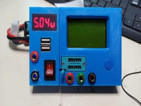 minúsculo e-lab dual usb amperímetros voltímetros 3d print model - Mito3D