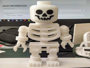 lego esqueleto rosto insere 3d print model - Mito3D