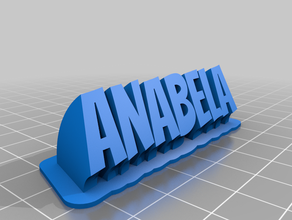 anabela name customized 3d print model - Mito3D