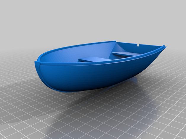 rowing boat 1 72 scale 3D print model - Mito3D