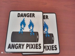 3dprinted ave angry pixies sticker 3d print model - Mito3D