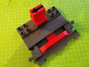 duplo track switching 6442 bahn lego railway switch weiche weichenumsteller 3d print model - Mito3D