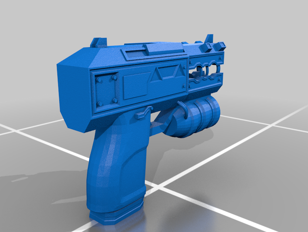 dragons breath plasma pistol updated gun scifi 3D print model - Mito3D