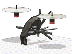 rcexplorer bicopter multirotor de control remoto 3d print model - Mito3D