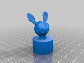 tavşan mantar topper bunny cork 3d print model - Mito3D