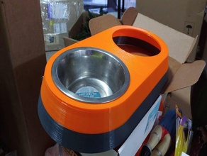 twin pet bowl holder vase mode 12mm nozzle 3d print model - Mito3D
