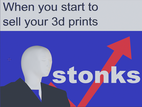 3d-Druck stonks 3d-drucken mem Herr succ mrsucc Stein meme Sukkulenten 3d print model - Mito3D