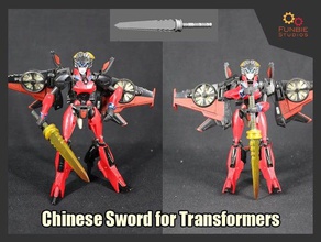 chinese sword transformers 3d print model - Mito3D