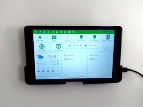 universal tablet mount reduced front lip 3d print model - Mito3D