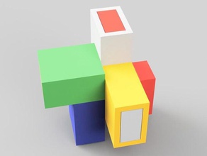 oskar's matchbox puzzle oskar van deventer 3d puzzles 3d print model - Mito3D