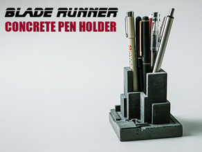 blade runner inspirées porte-stylo le béton 3d print model - Mito3D
