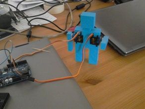 simple arduino robot servo brazos la electrónica openscad el 3d print model - Mito3D