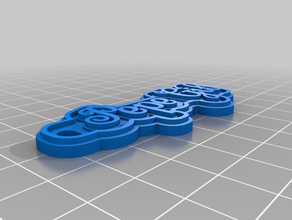 pepe gil multiline-tag Schlüsselanhänger kundengebundene 3d print model - Mito3D