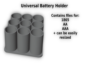 universel 9 de la cellule batterie support 18650 pile aaa aa 3d print model - Mito3D