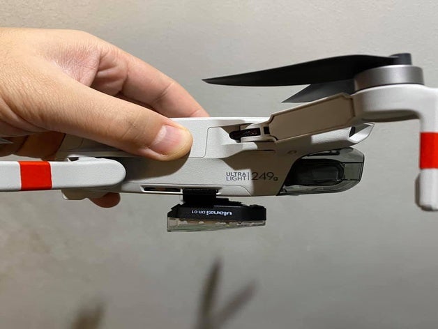 dji mavic mini clip di montaggio ulanzi drone led dr01 3D print model - Mito3D