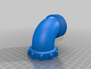 90 gradi maschio femmina tubo curva a mano il dado 3d print model - Mito3D