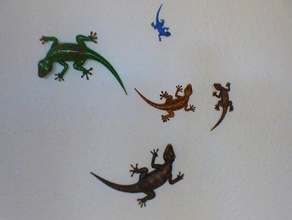 gecko lagarto los reptiles 3d print model - Mito3D
