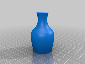 vase 1mm blau Blumen-vase 3d print model - Mito3D